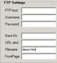 FTP settings