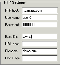 FTP Settings